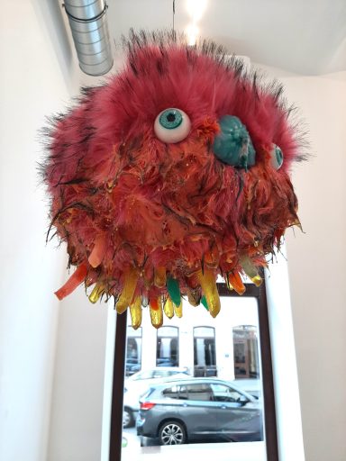 Kenji Lim, Bur Ball, 2026, mixed media, 31 x 30 x 36 cm, unique