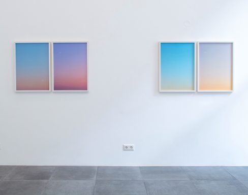 Installation shot: Ulrike Königshofer, On the Other Side of the Sky (Trieste/Wien), 2019, diptychs