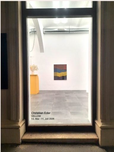 Installation shot: Christian Eder. YELLOW; Galerie Reinthaler, 2026